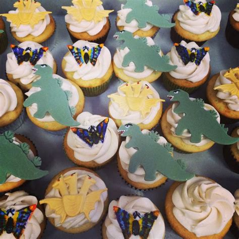 Godzilla Mothra And King Ghidorah Fondant Cupcake Toppers Godzilla