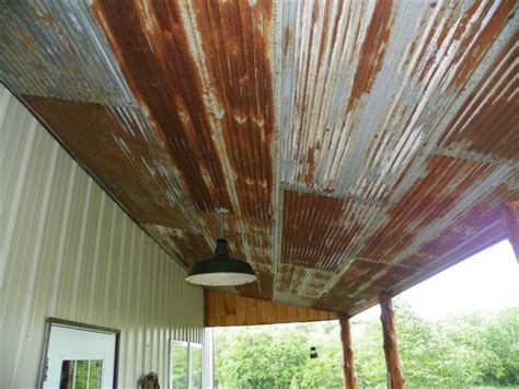 Rusty Tin Ceiling On Porch Tin Ceiling Front Porch Decorating