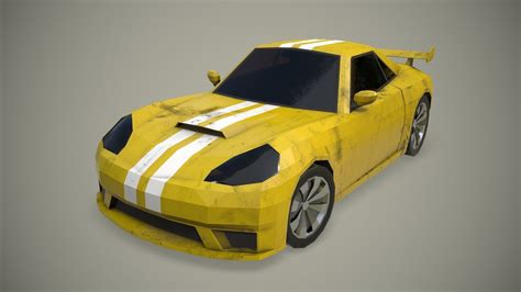 Cartoonish Sports Car Pbr 3d Asset Cgtrader