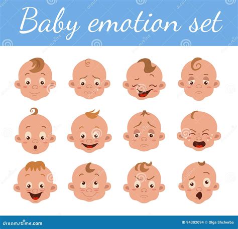 Baby Facial Expression Stock Vector Illustration Of Laugh 94302094