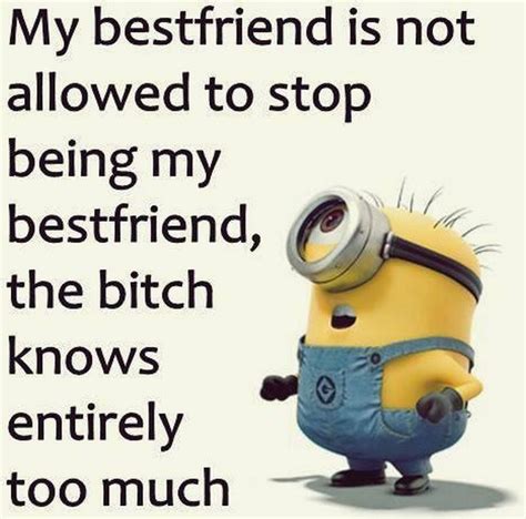 My Bestfriend Is Not Allowed To Stop Being My Best Friend Minions Funny Funny Minion Pictures
