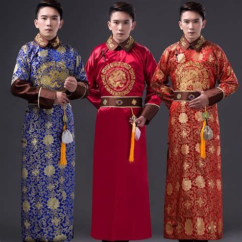 High Quality Men Qing Dynasty Costume Chinese Traditional Emperor