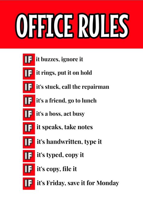 Office Rules Funny Signage Sign Template Postermywall