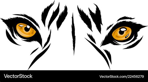 Tiger Eyes Mascot Graphic In Royalty Free Vector Image