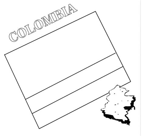Dibujos De Bandera De Colombia 4 Para Colorear Para Colorear Pintar E