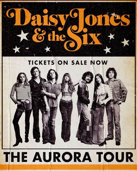 Daisy Jones The Six In 2023 Aurora Tour Tour Posters Daisy