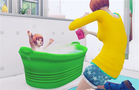 Portable Bathtub For Dog And Toddler BÁrbara Sims 4