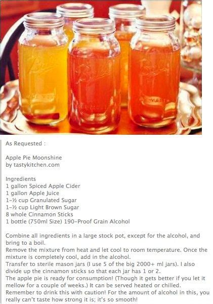 Apple pie moonshine will sneak up on you! 17 Best images about moonshine on Pinterest | Lemon drops ...