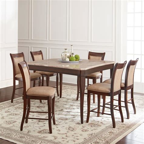 Marseille Marble 9 Piece Counter Height Dining Set Ms9509pc