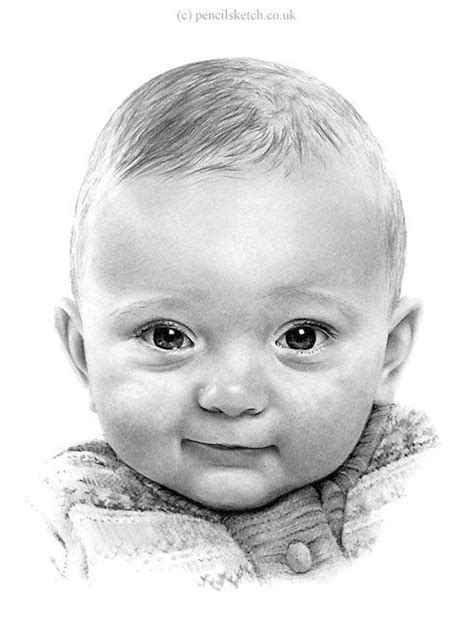 Find & download free graphic resources for mockup pencil. Portrait of a Baby Drawing by Anna Shipstone