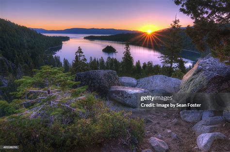 Sunrise Over Lake Tahoe High Res Stock Photo Getty Images