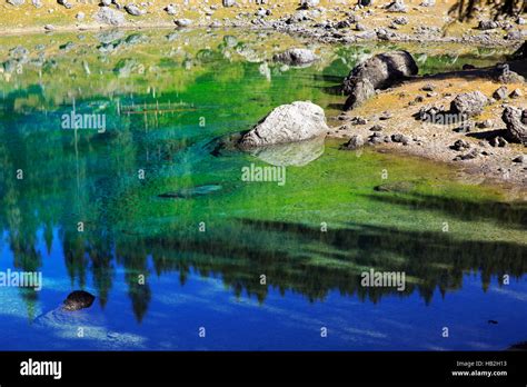 Karersee Coloured Lake In South Tirol Stock Photo Alamy