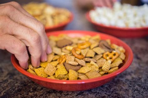 Assorted Salty Snacks At Party Stock Photo Image Of Cereal Macro