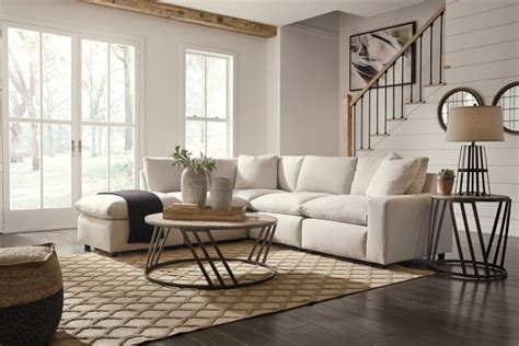 Loveseat 54w x 37.5d x 38.5. Savesto Ivory Small LAF Sectional from Ashley | Coleman ...