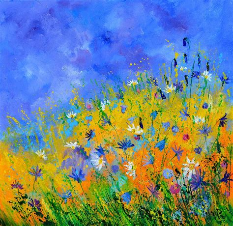 Wild Meadow Flowers Painting By Pol Ledent Fine Art America
