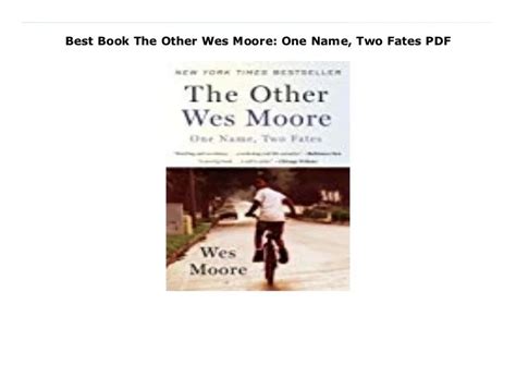 The Other Wes Moore Pdf New Product Evaluations Bargains And