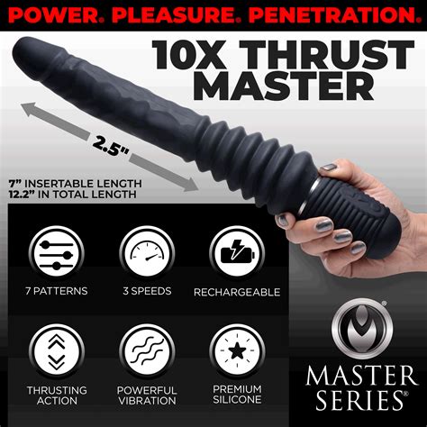 10x Silicone Vibrating And Thrusting Dildo The Bdsm Toy Shop