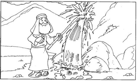 Moses Water From Rock Coloring Page