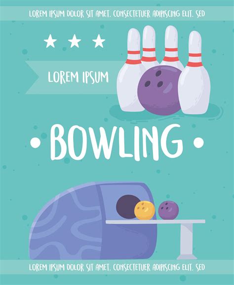 Bowling Poster Template 2060734 Vector Art At Vecteezy