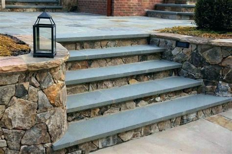 Front Porch Stair Ideas Step Steps Outdoor Stone Steps Outdoor