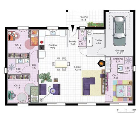 plan maison plain pied bourgogne