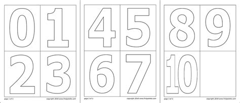 Large Number Stencils Free Printable