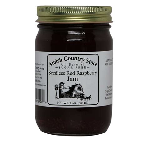 All Natural Sugar Free Seedless Red Raspberry Jam Amish Country Store