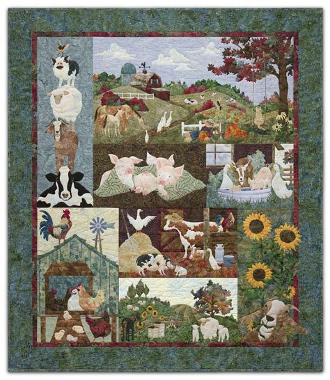 Back On The Farm Complete Pattern Set Animal Quilts Farm Quilt