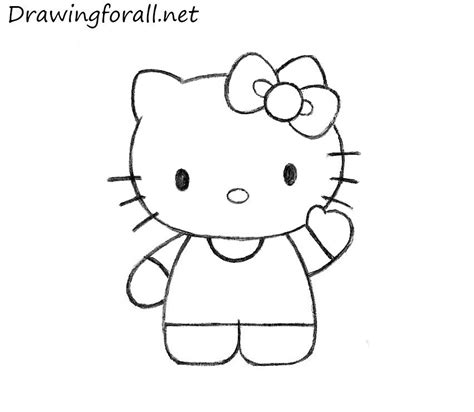 How to draw hello kitty easy and step by step. How to Draw Hello Kitty | Drawingforall.net