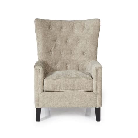 Riley Fabric Sofa Chair In Mink With Wooden Legs Furniture In Fashion