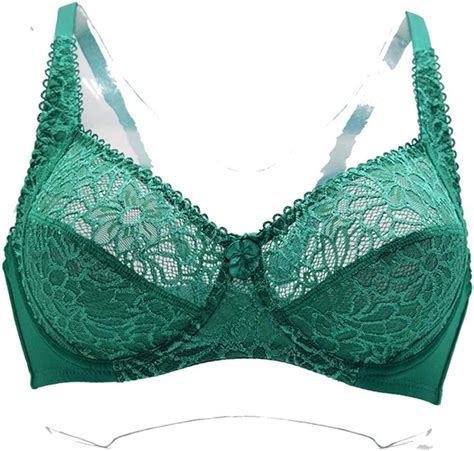 Mkool Plus Size Womens Lace Bra Lager Bosom See Through Bralette Underwired Sexy Lingerie 34 36