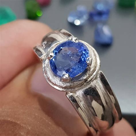 Natural Ceylon Blue Sapphire Ring For Men Sri Lanka Sapphire Etsy