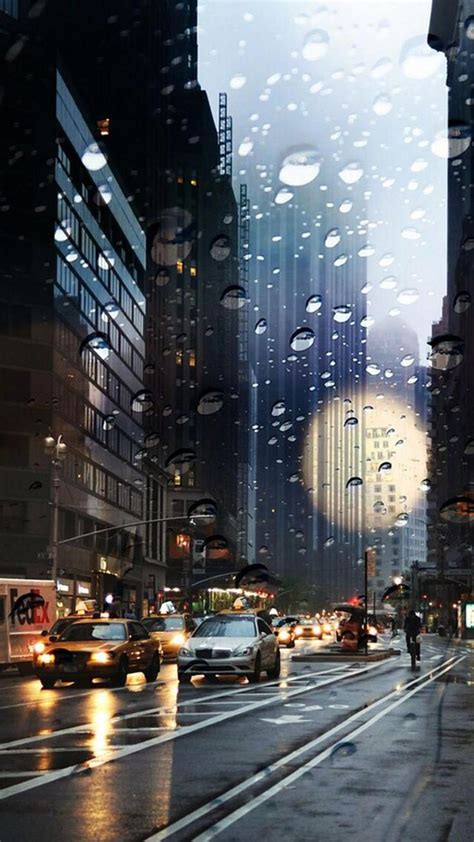 City Rain Iphone Wallpaper Fotografia De Rua Chuva De Outono Foto