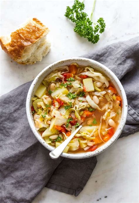 White bean soup may be served with cooked sausages and bread. Cabbage-Potato Soup in 2020 | Cabbage and carrot recipe ...
