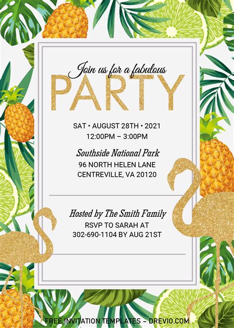 Template Summer Party Invitation Printable Word Searches