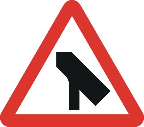 Traffic Merges Ahead Onto Main Carriageway Road Sign Uk Delivery