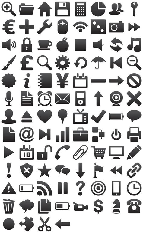 Symbolize Icons Set Vector Most Popular Pictogram Icon Set Icon