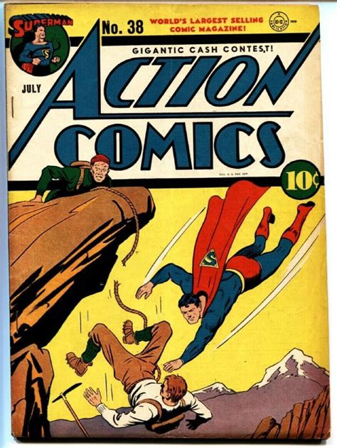 Action Comics 38 Superman 1941 Dc Golden Age Comic Book Comic Books