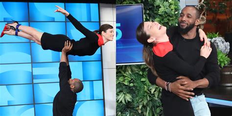 Jessica Biel Does Dirty Dancing Lift On Ellen Its Amazing Watch Now Ellen DeGeneres