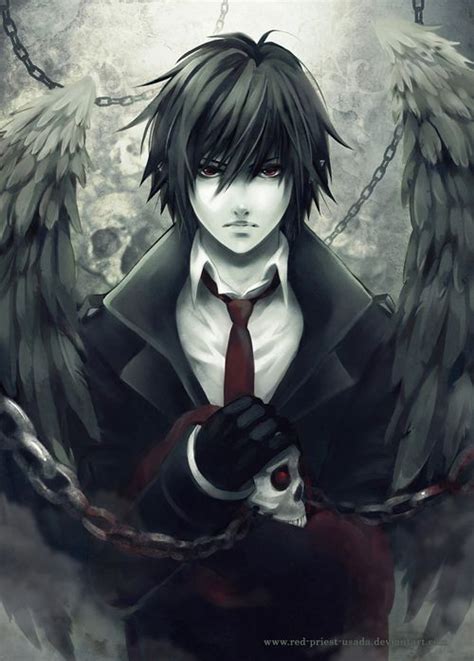 Dark Angel Anime Boy Animechibi Boys Pinterest