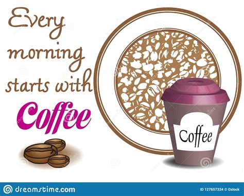 Morning Coffee Concept Stock Vector Illustration Of Wallpaper 127657334