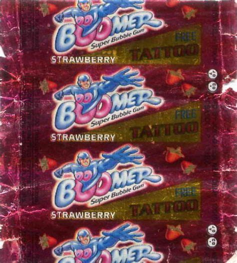 This is a list of chewing gum brands in the world. Boomer India gum wrapper tattoo | Chewing gum