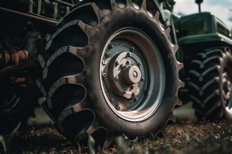 Premium Ai Image A Tractor With A Large Wheel That Has The Word