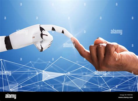 Robot Finger Touching Human Finger Hi Res Stock Photography And Images