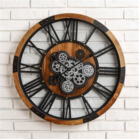 Buy Glitzhome 267 D Large Decorative Wall Clock With Roman Numerals