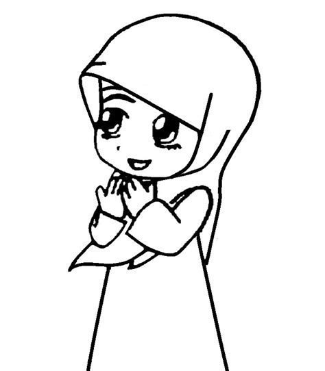 Download Gambar Kartun Anak Muslim Perempuan Animasi Wanita Berhijab