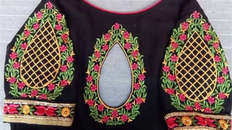 Latest Computer Embroidery Work Blouses And Designs Youtube