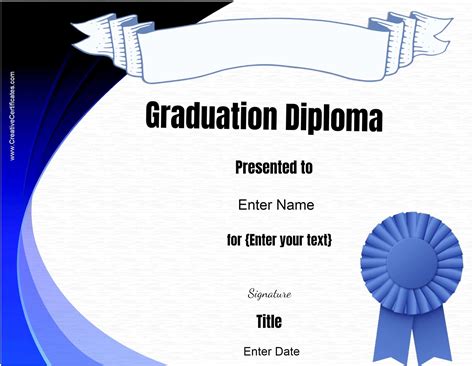 Free Customizable And Printable Diploma Template