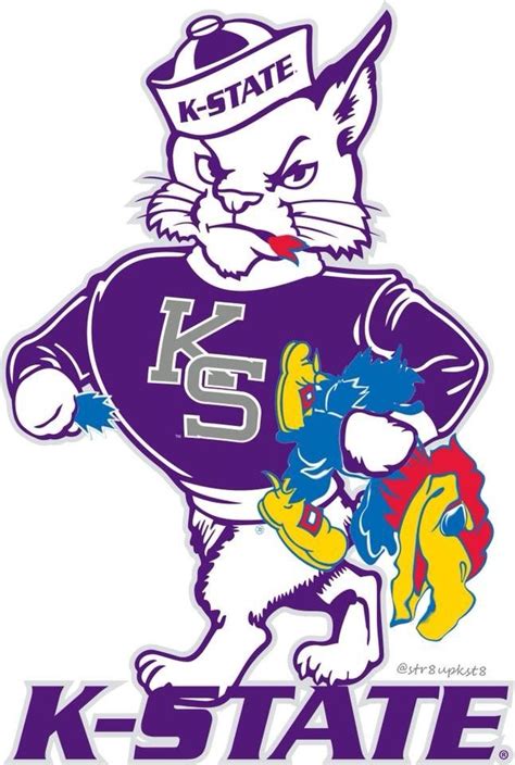 The Kansas State Wildcats Mascot Is Shown