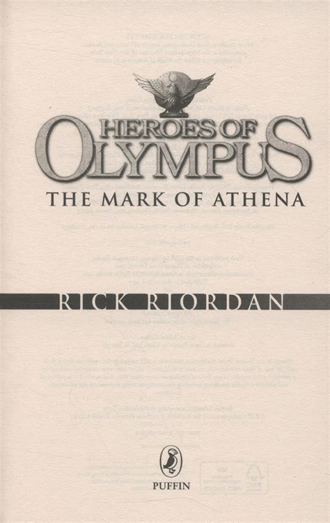 The Mark Of Athena By Riordan Rick 9780141335766 Brownsbfs